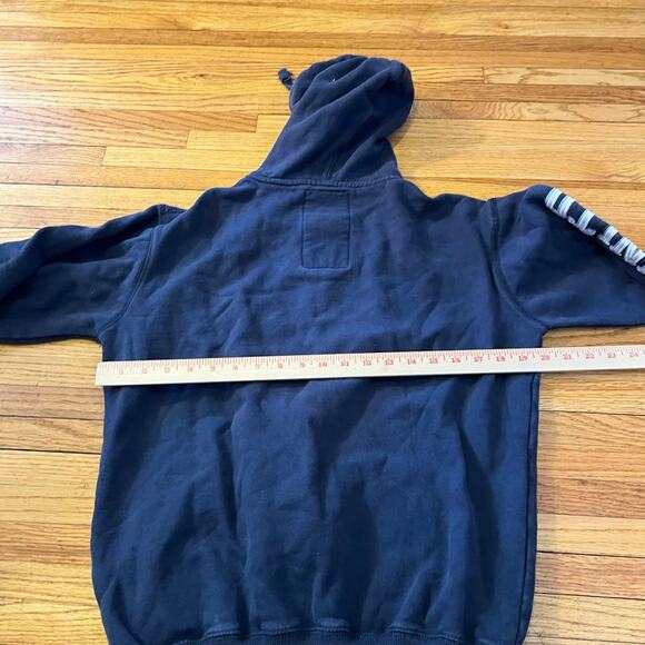 Ecko Unltd Sweatshirt Mens Small Full Zip Fleece Blue Pockets Hoodie Y2K Vintage - Picture 5 of 8